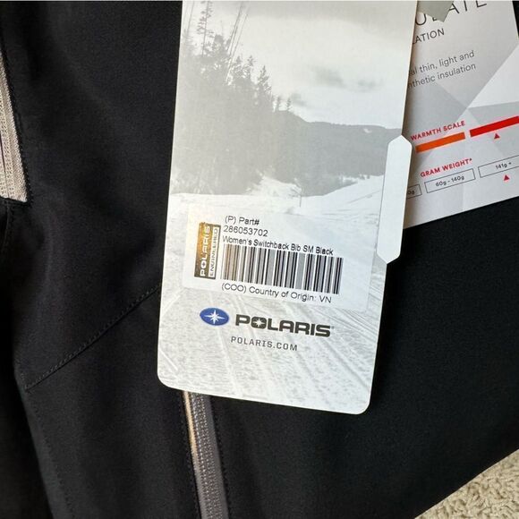 Polaris Women’s Snowmobile Pants Snow Bibs Size Small New with Tags NWT Black - Picture 3 of 10